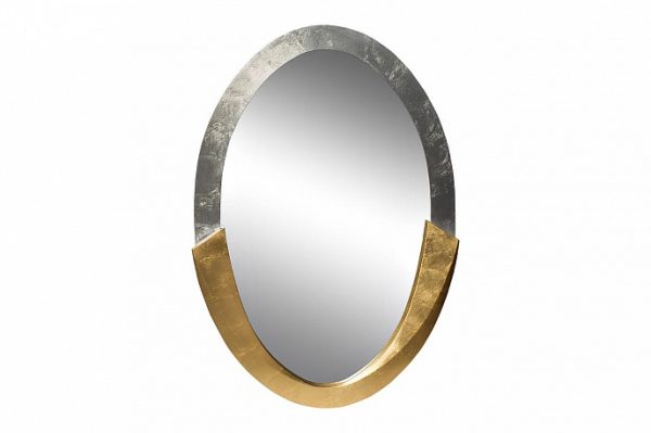 Зеркало овальное серебро-золото