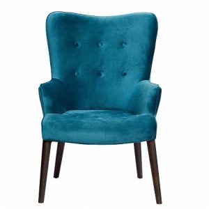 Кресло велюровое сине-зеленое