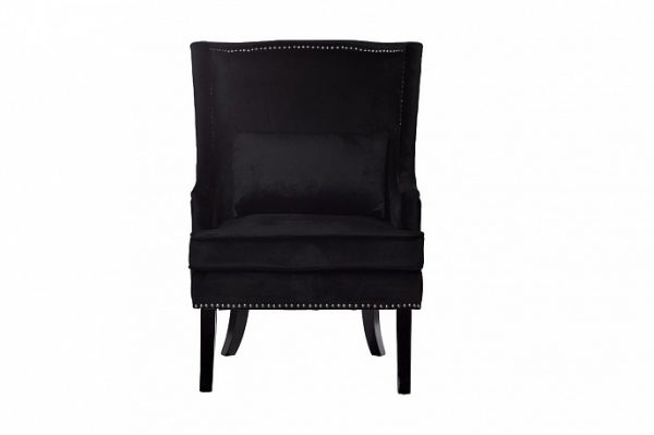Кресло с подушкой черное